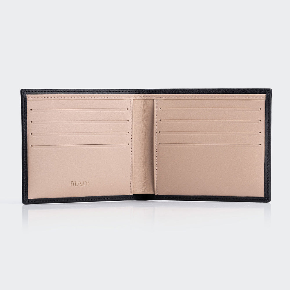 4003 Men Leather Wallet With Two Compartments And Coin Packets