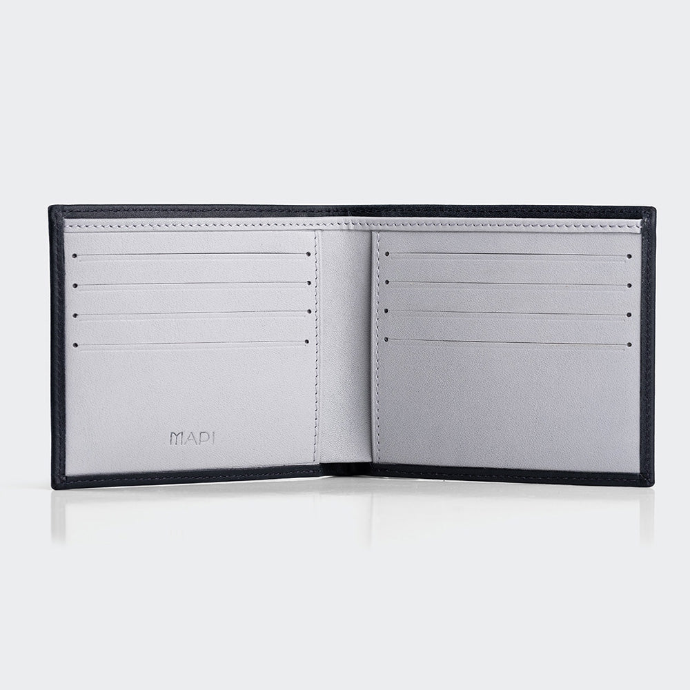 4003 Herren-Ledergeldbörse mit zwei Fächern und Münzfächern