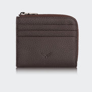 4506 Herren-Kartenetui aus Leder mit Reißverschluss