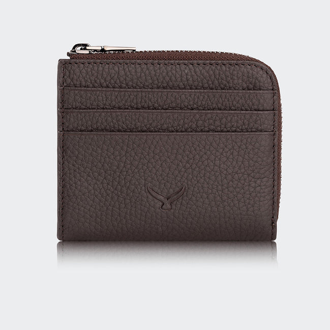 4506 Herren-Kartenetui aus Leder mit Reißverschluss