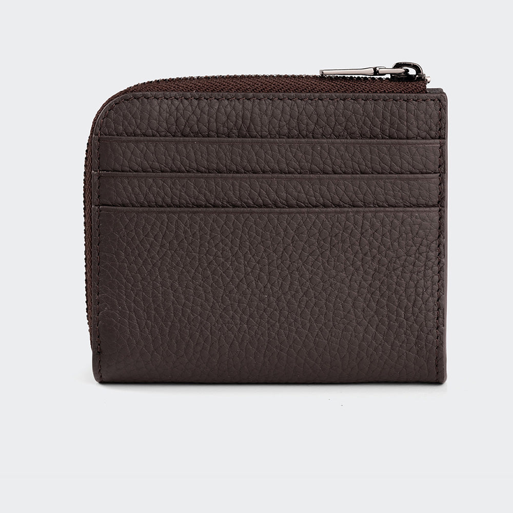 4506 Herren-Kartenetui aus Leder mit Reißverschluss