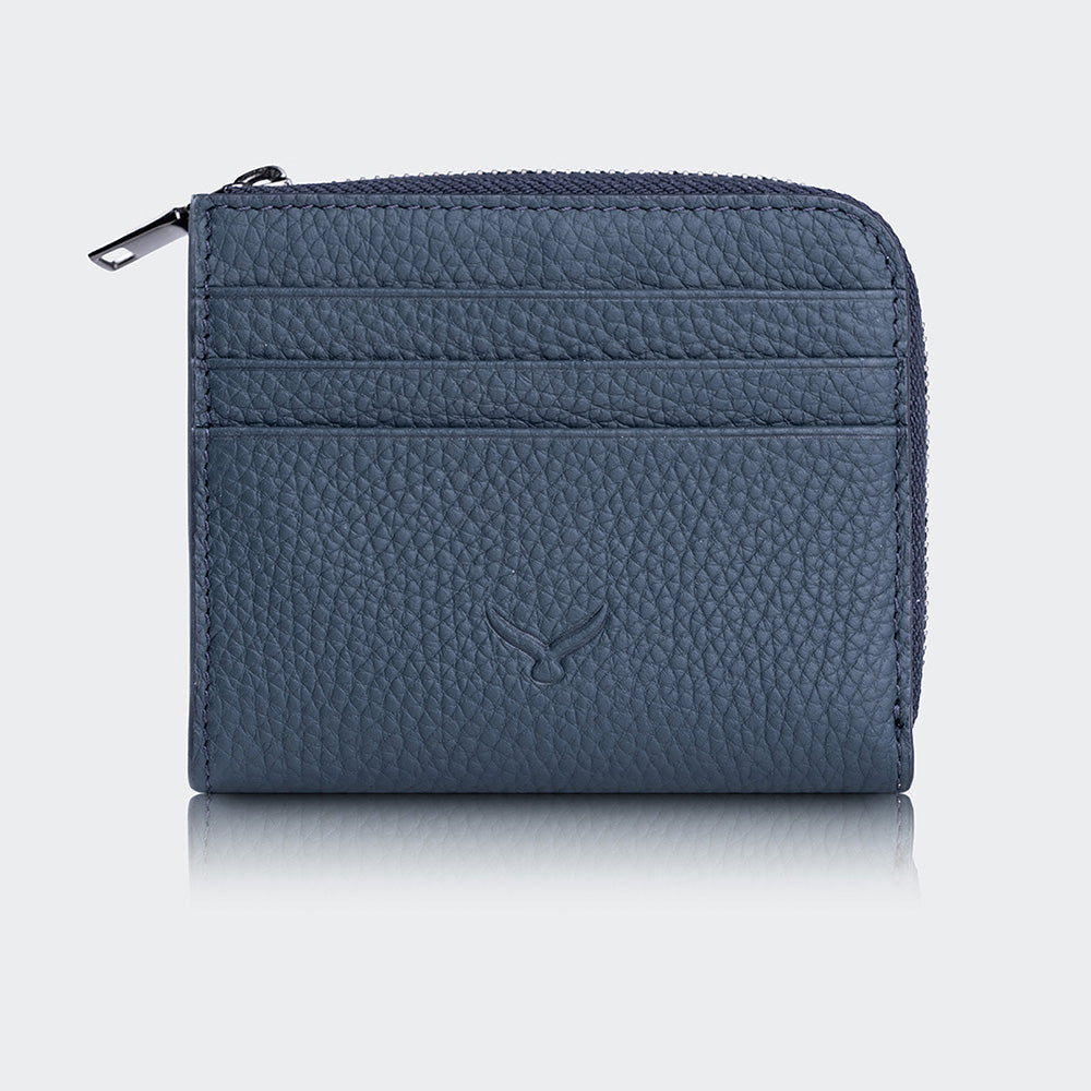 4506 Herren-Kartenetui aus Leder mit Reißverschluss