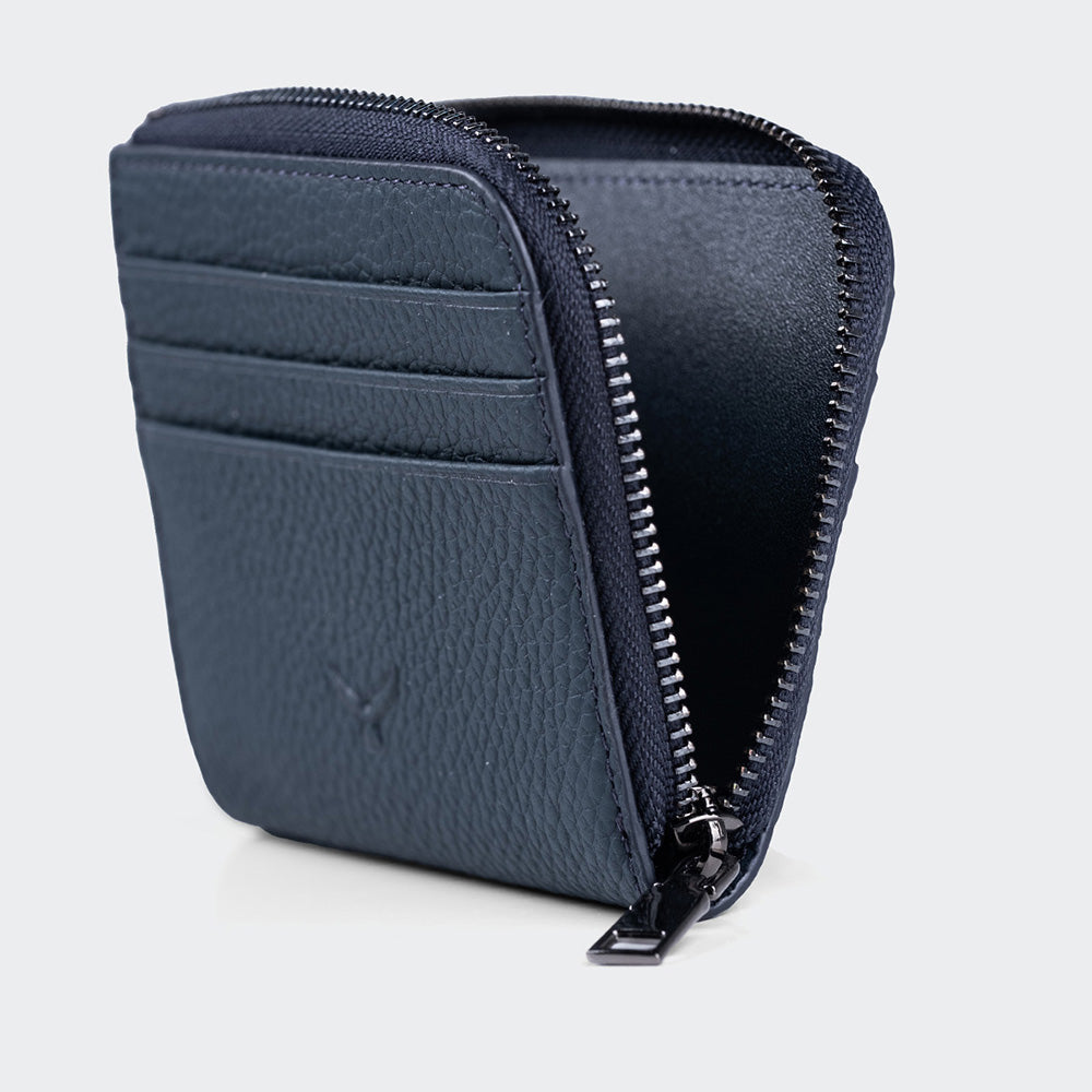 4506 Herren-Kartenetui aus Leder mit Reißverschluss