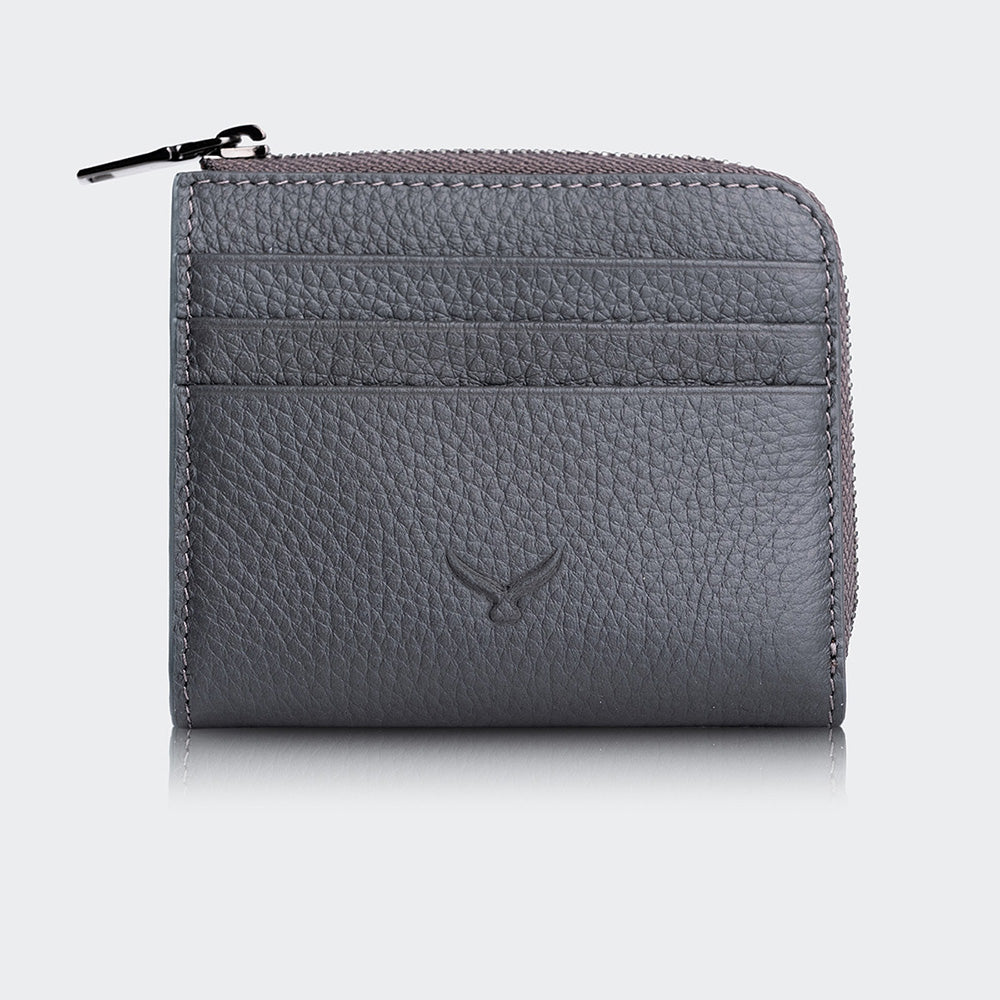 4506 Herren-Kartenetui aus Leder mit Reißverschluss