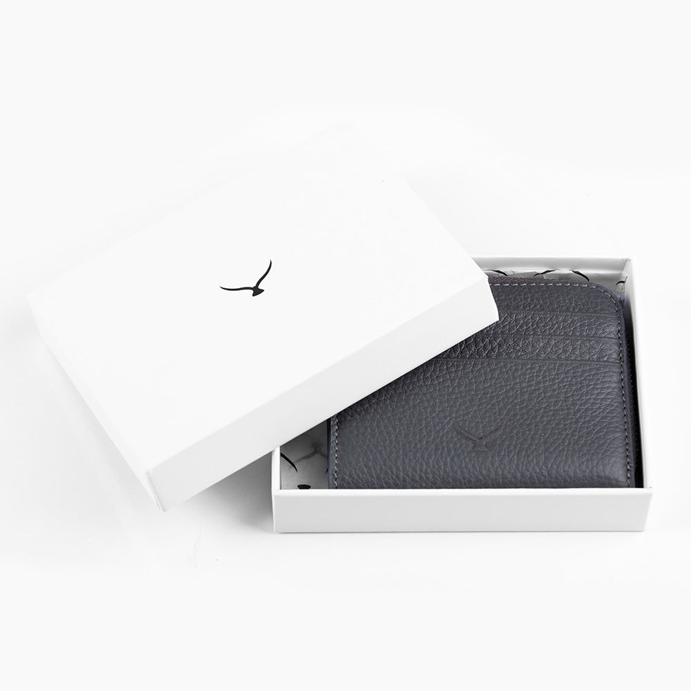 4506 Herren-Kartenetui aus Leder mit Reißverschluss