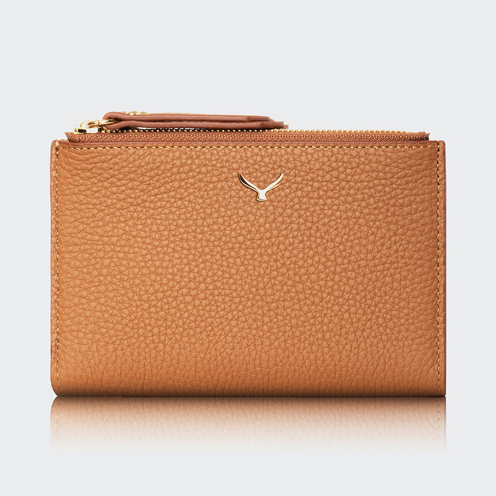 5107 Damen-Geldbörse aus Leder mit zwei Fächern und Magnetverschluss