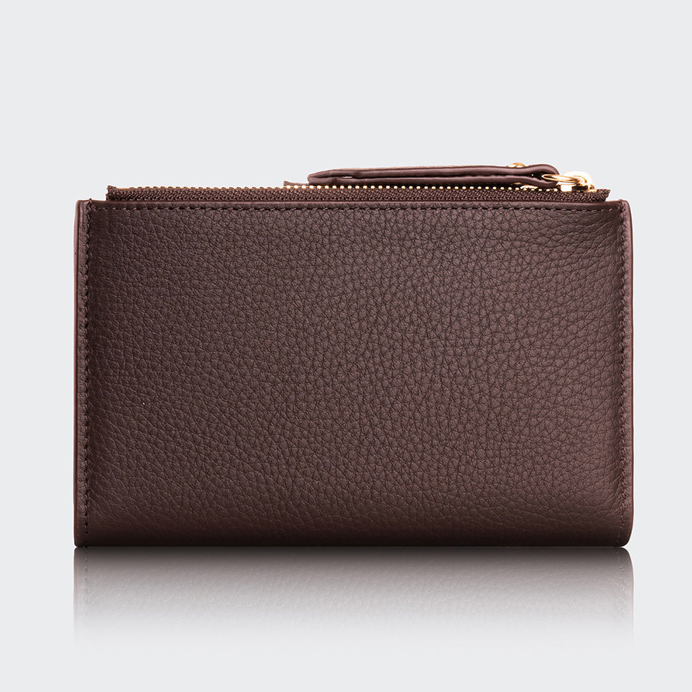 5107 Damen-Geldbörse aus Leder mit zwei Fächern und Magnetverschluss