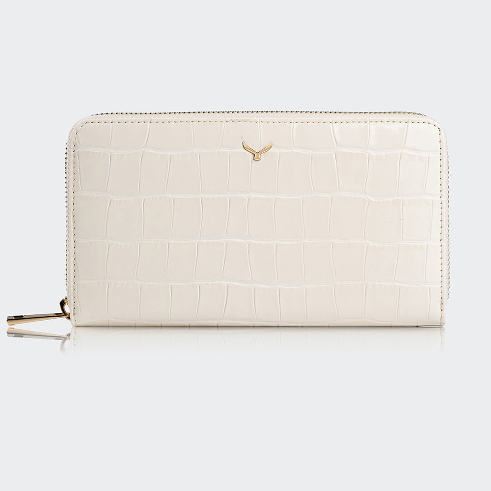 5110 Große Damen-Ledergeldbörse mit drei Fächern