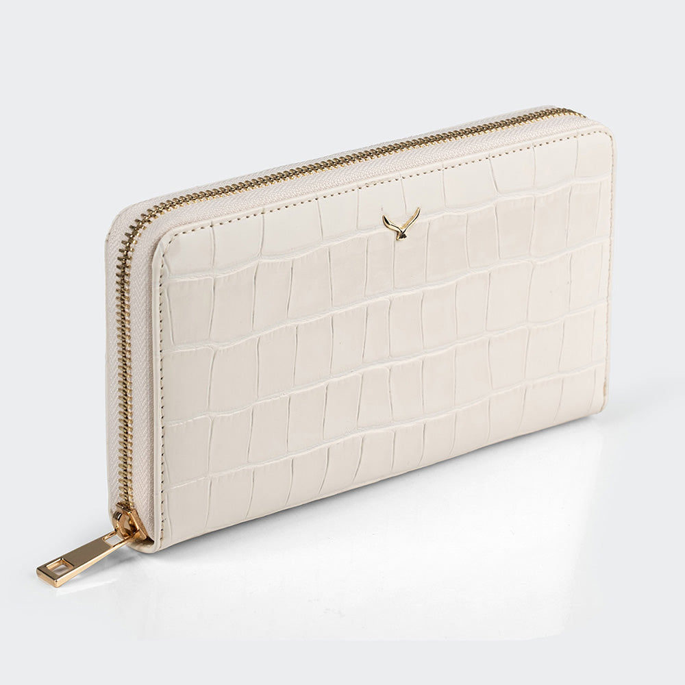 5110 Große Damen-Ledergeldbörse mit drei Fächern