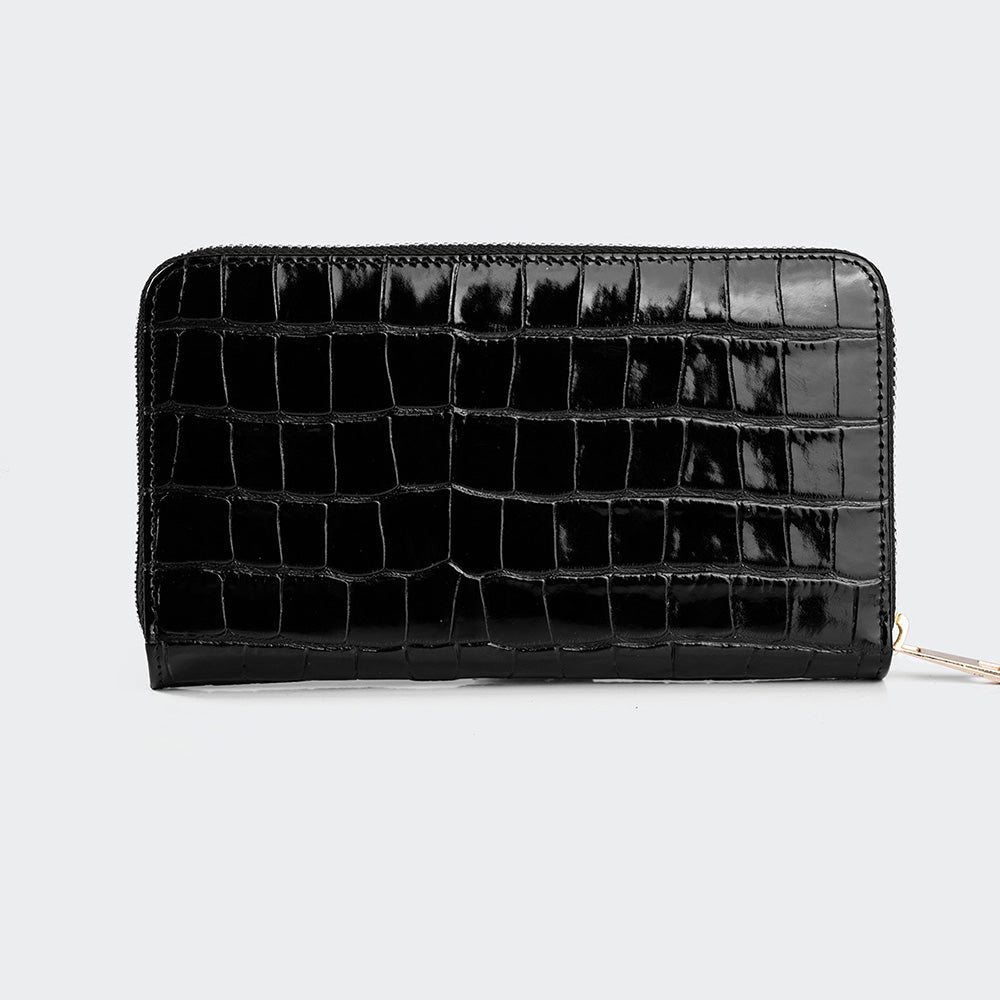 5110 Große Damen-Ledergeldbörse mit drei Fächern