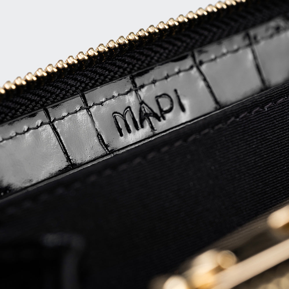 5110 Große Damen-Ledergeldbörse mit drei Fächern