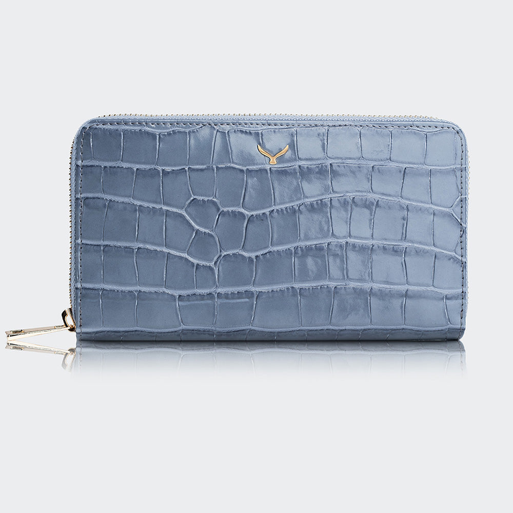 5110 Große Damen-Ledergeldbörse mit drei Fächern