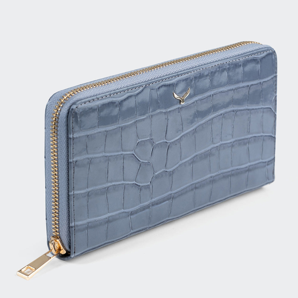 5110 Große Damen-Ledergeldbörse mit drei Fächern