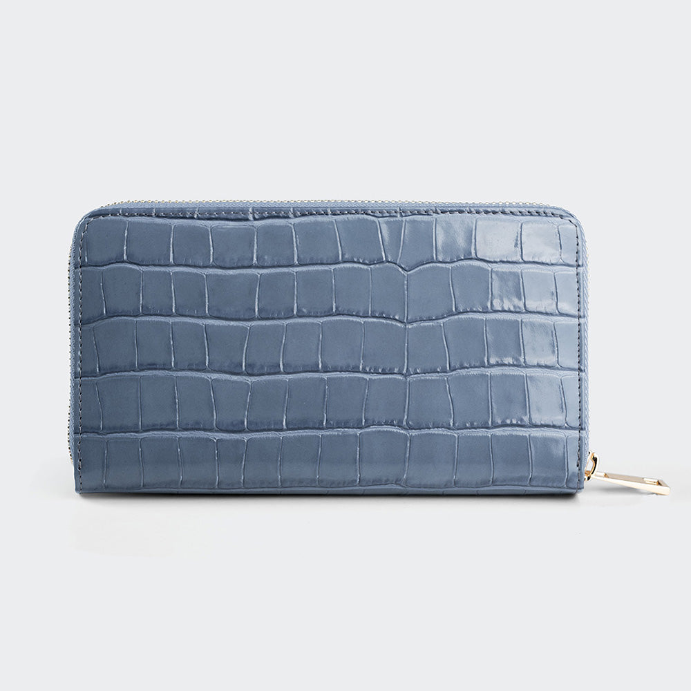5110 Women Large Leather Wallet With Triple Compartments
