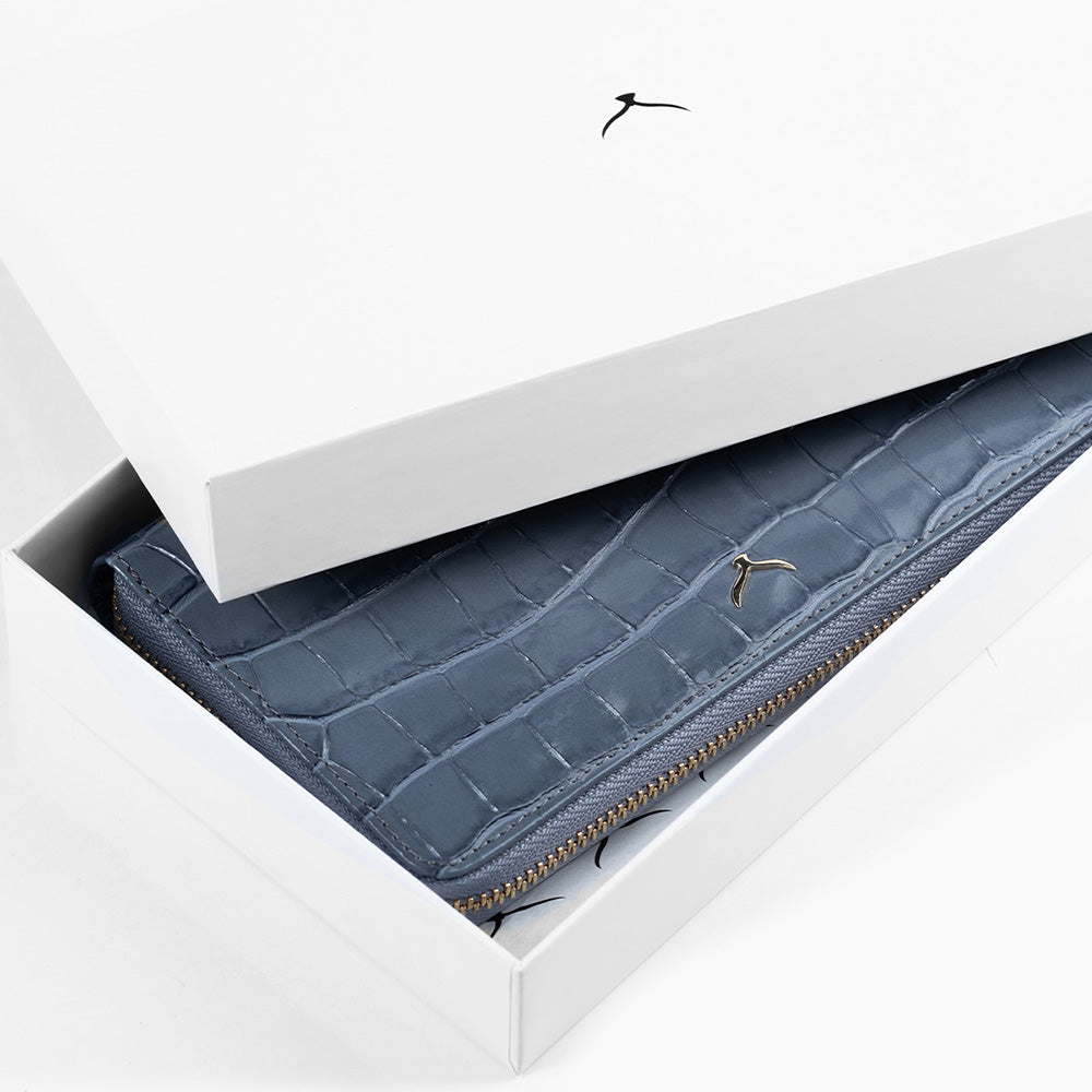 5110 Große Damen-Ledergeldbörse mit drei Fächern