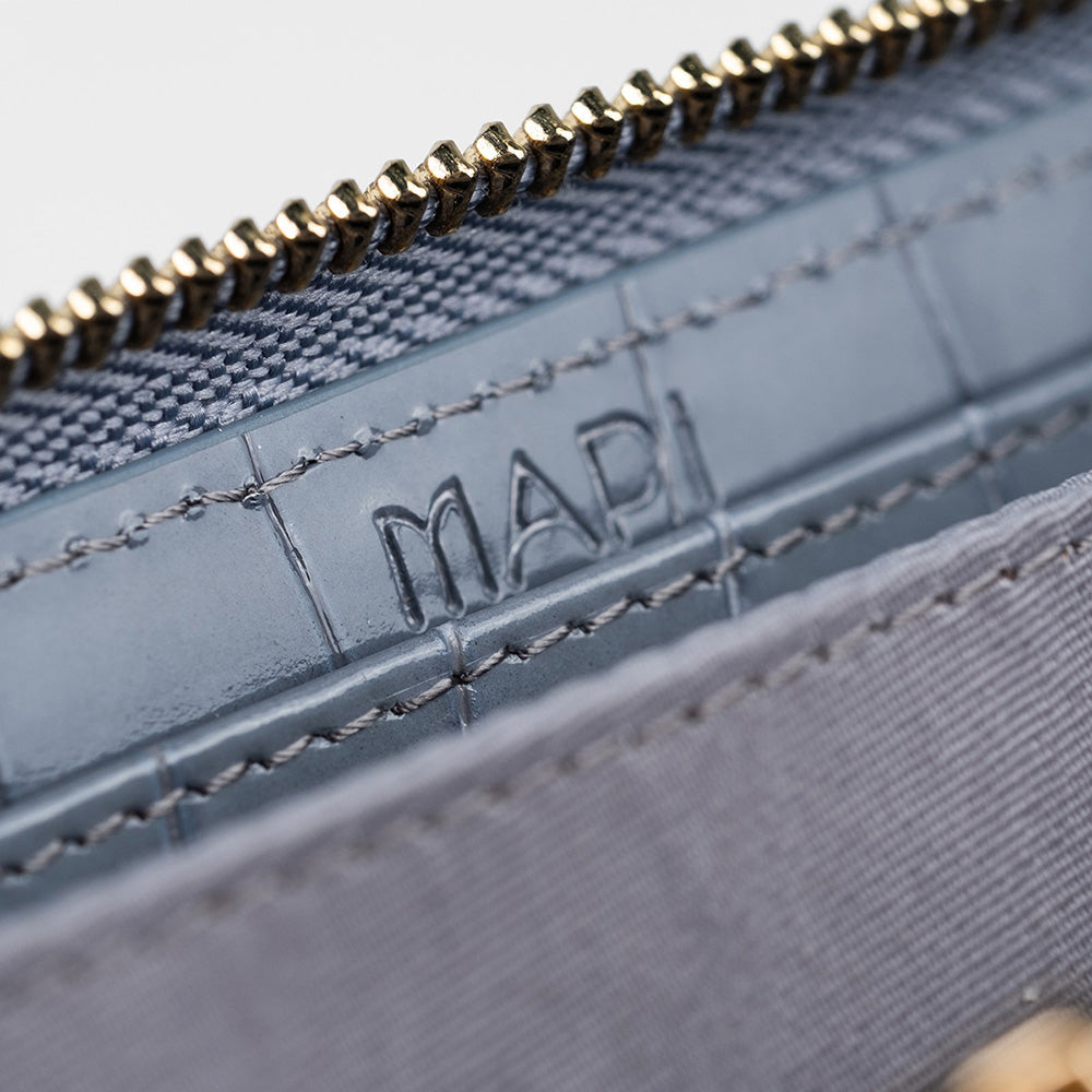 5110 Große Damen-Ledergeldbörse mit drei Fächern