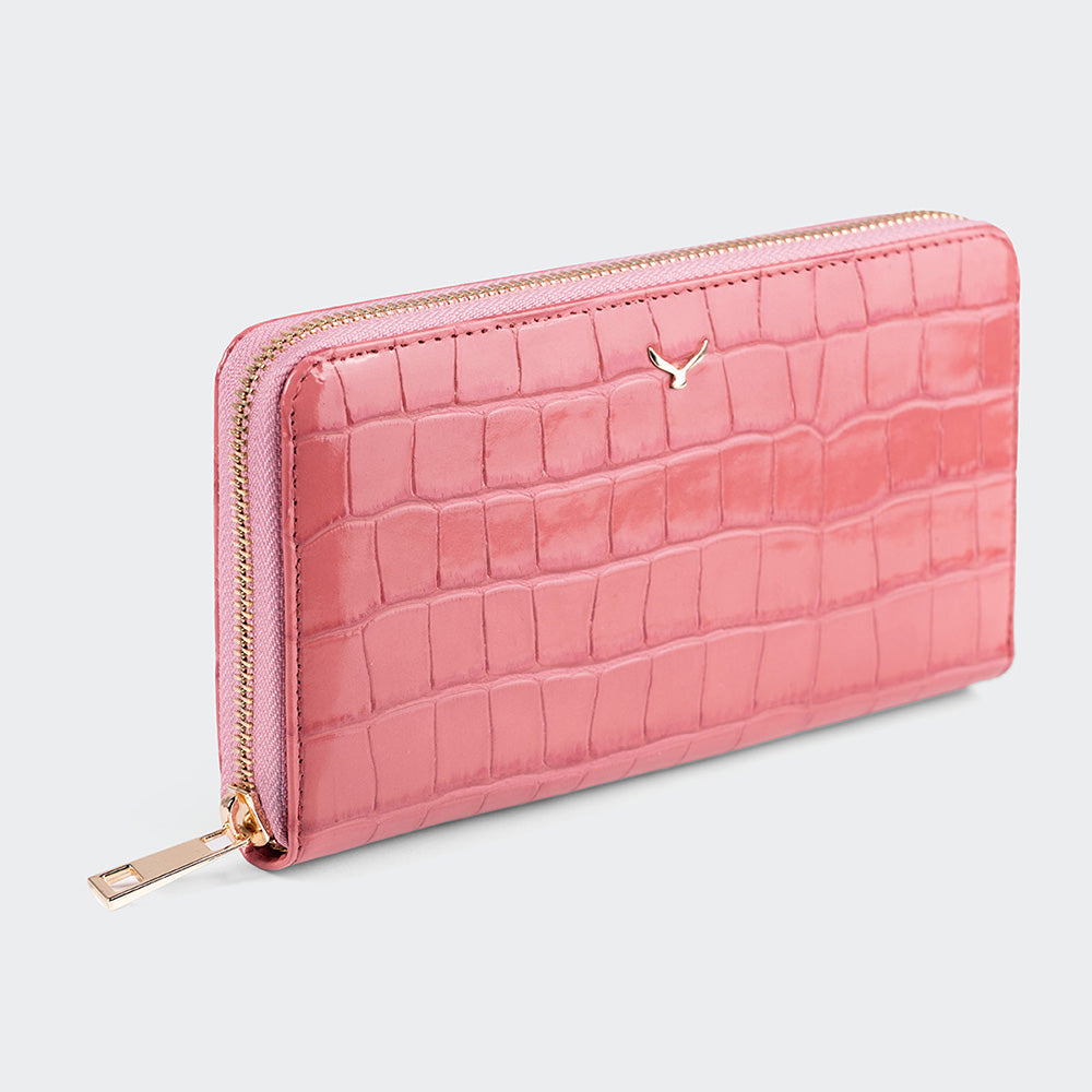 5110 Große Damen-Ledergeldbörse mit drei Fächern