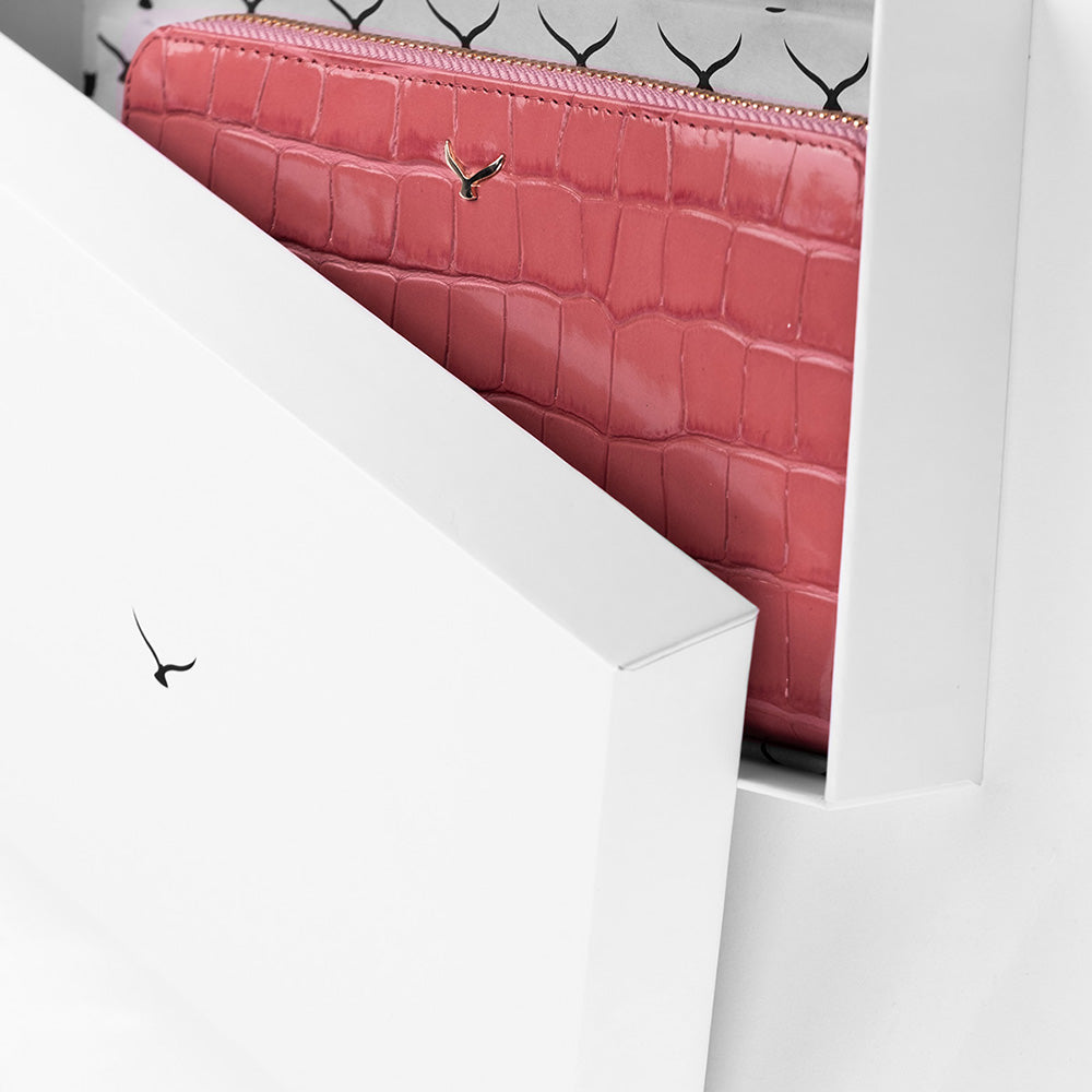 5110 Große Damen-Ledergeldbörse mit drei Fächern