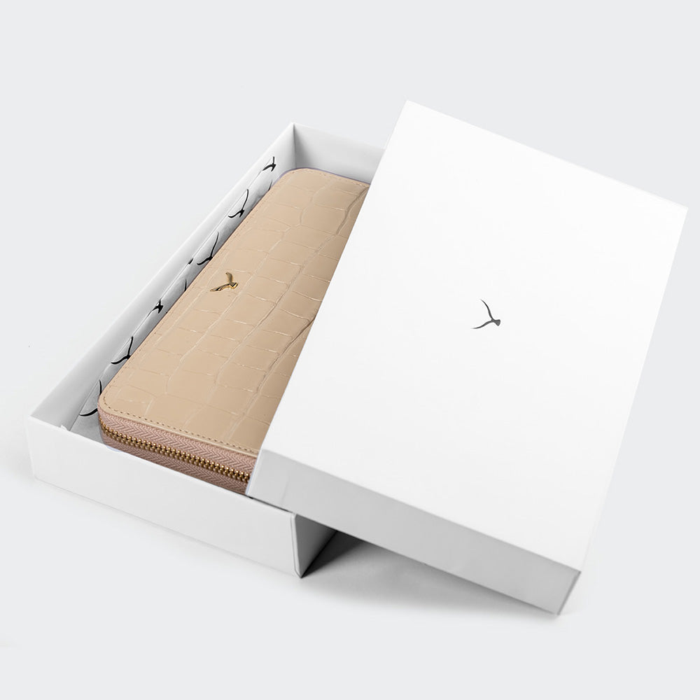 5110 Große Damen-Ledergeldbörse mit drei Fächern