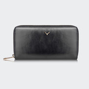 5111 Große Damen-Ledergeldbörse mit zwei Fächern