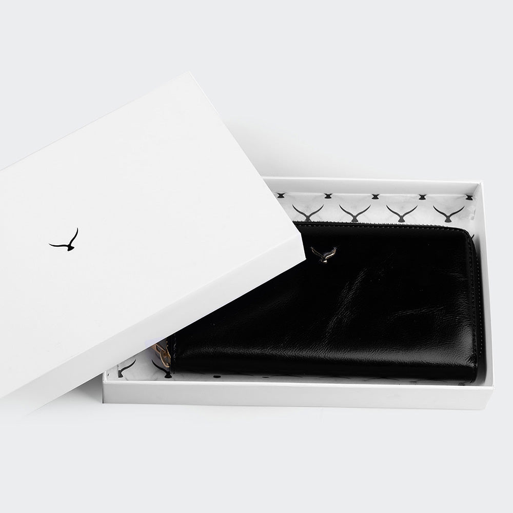 5111 Women Large Leather Wallet With Dual Compartments