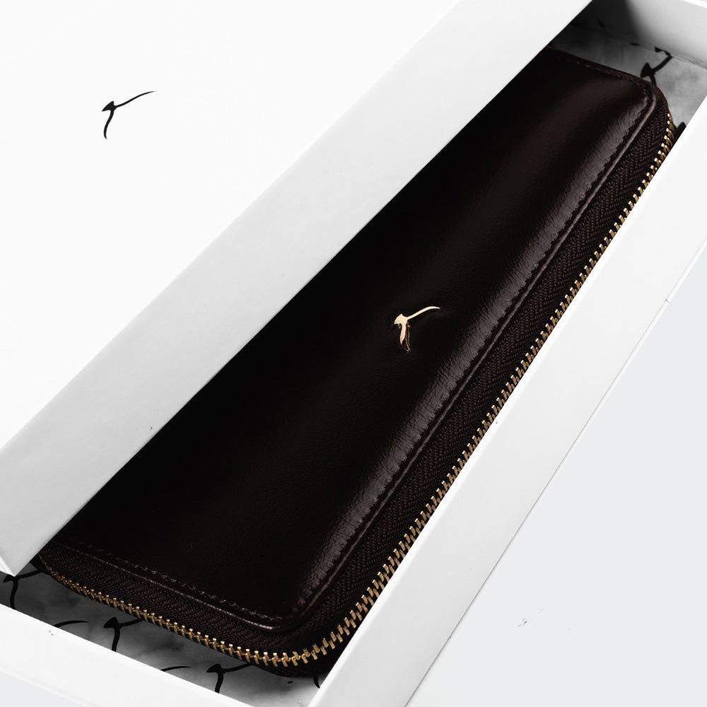 5111 Große Damen-Ledergeldbörse mit zwei Fächern