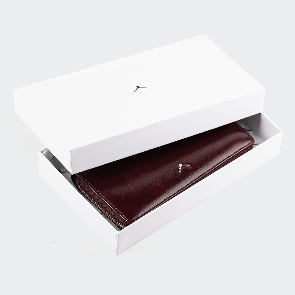 5111 Große Damen-Ledergeldbörse mit zwei Fächern