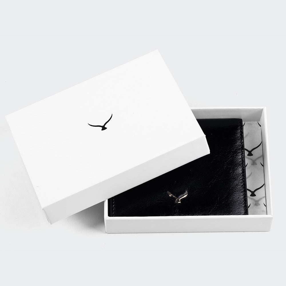 5501 Damen-Kartenetui aus Leder mit Klappe