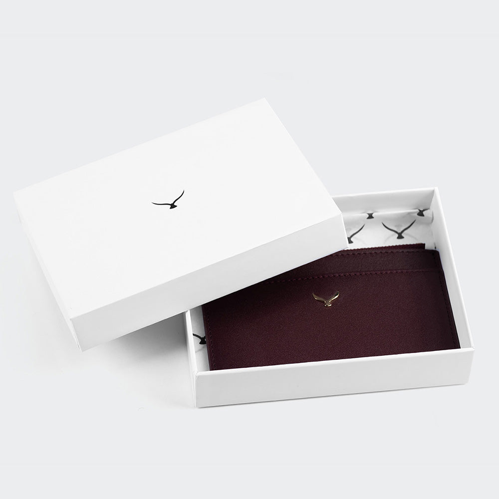 5507 Damen-Kartenetui aus Leder mit Reißverschluss