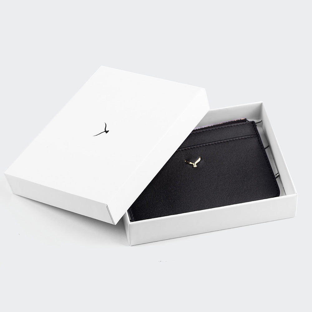 5507 Damen-Kartenetui aus Leder mit Reißverschluss