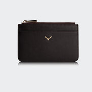 5507 Damen-Kartenetui aus Leder mit Reißverschluss