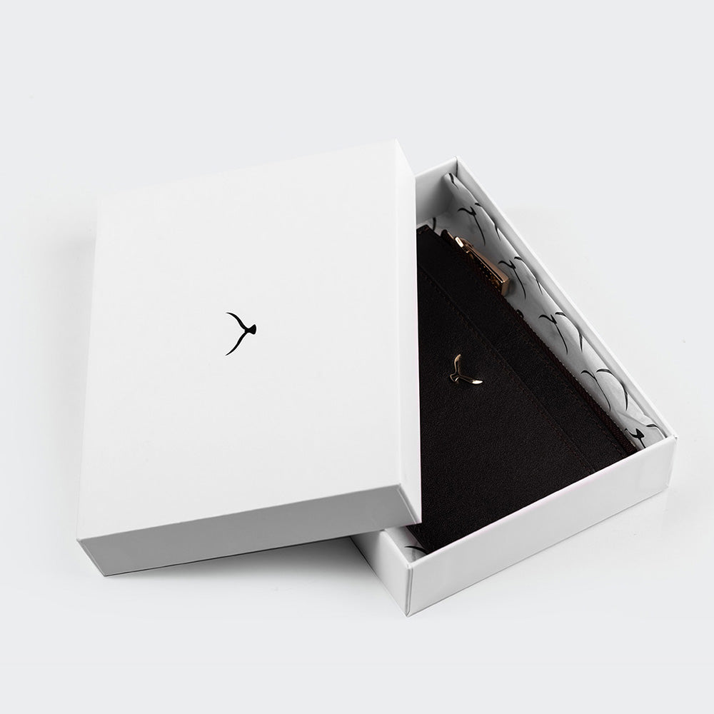 5507 Damen-Kartenetui aus Leder mit Reißverschluss