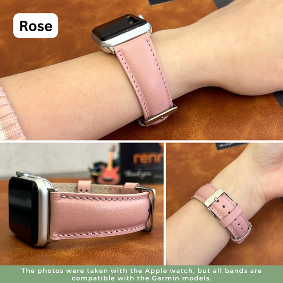 Lederarmbänder für Damen, passend für alle Garmin Smartwatches