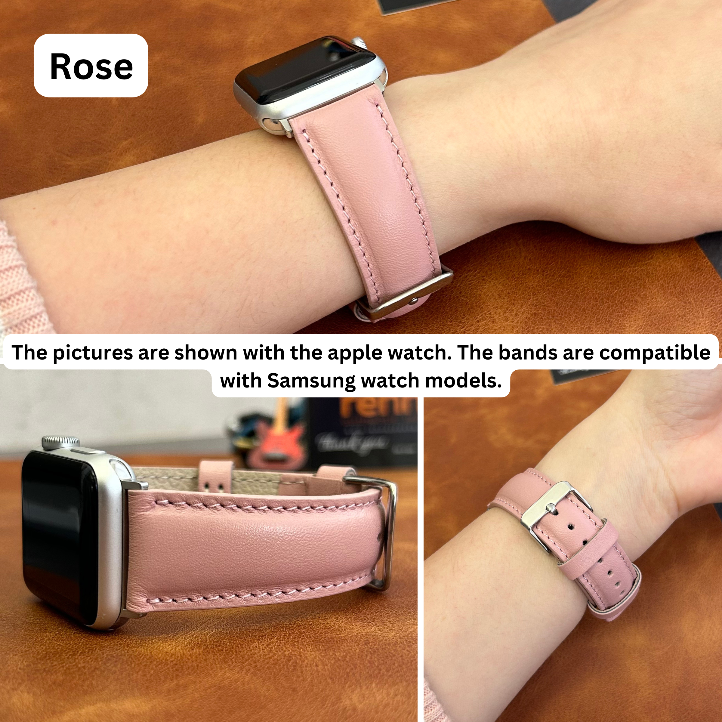 Lederarmbänder für Damen, passend für Samsung Smartwatches