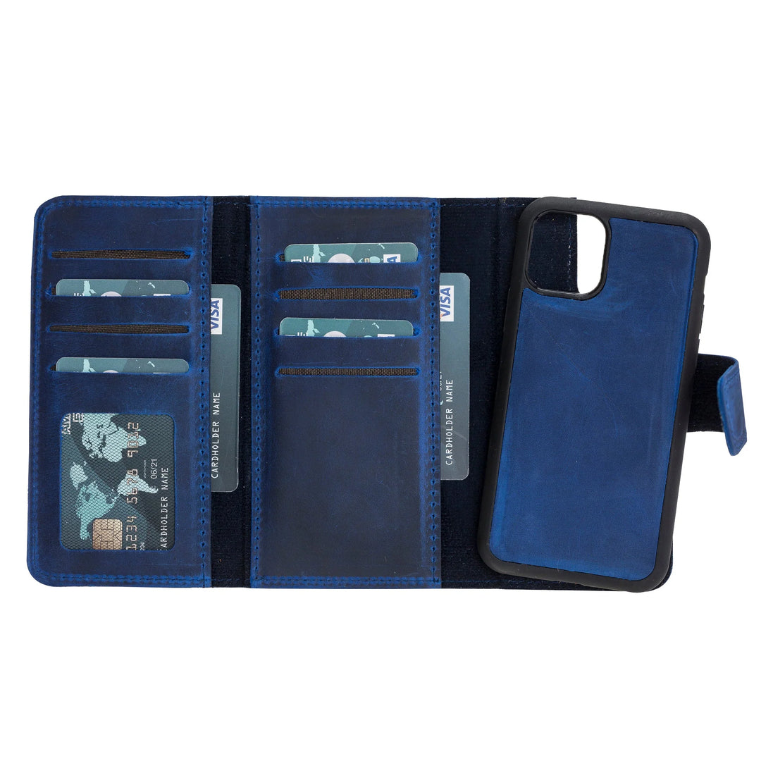 Weihnachtsmann iPhone 11 Pro Leder-Hülle mit abnehmbarem Brieftaschenmotiv