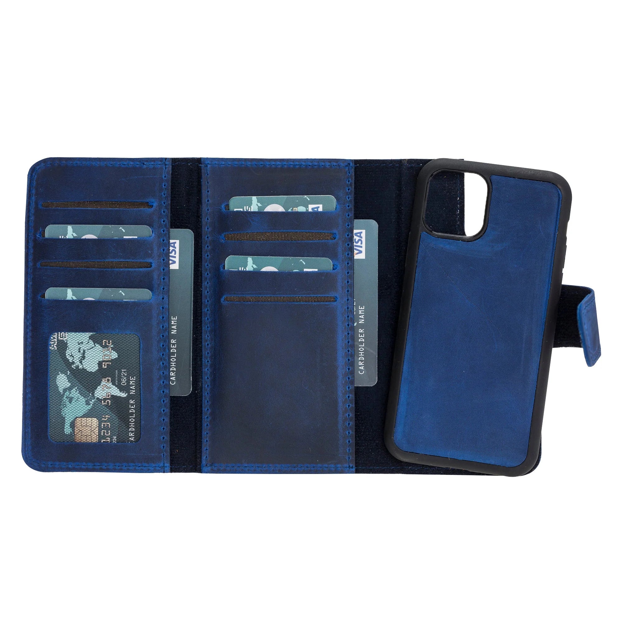 Weihnachtsmann iPhone 11 Pro Leder-Hülle mit abnehmbarem Brieftaschenmotiv