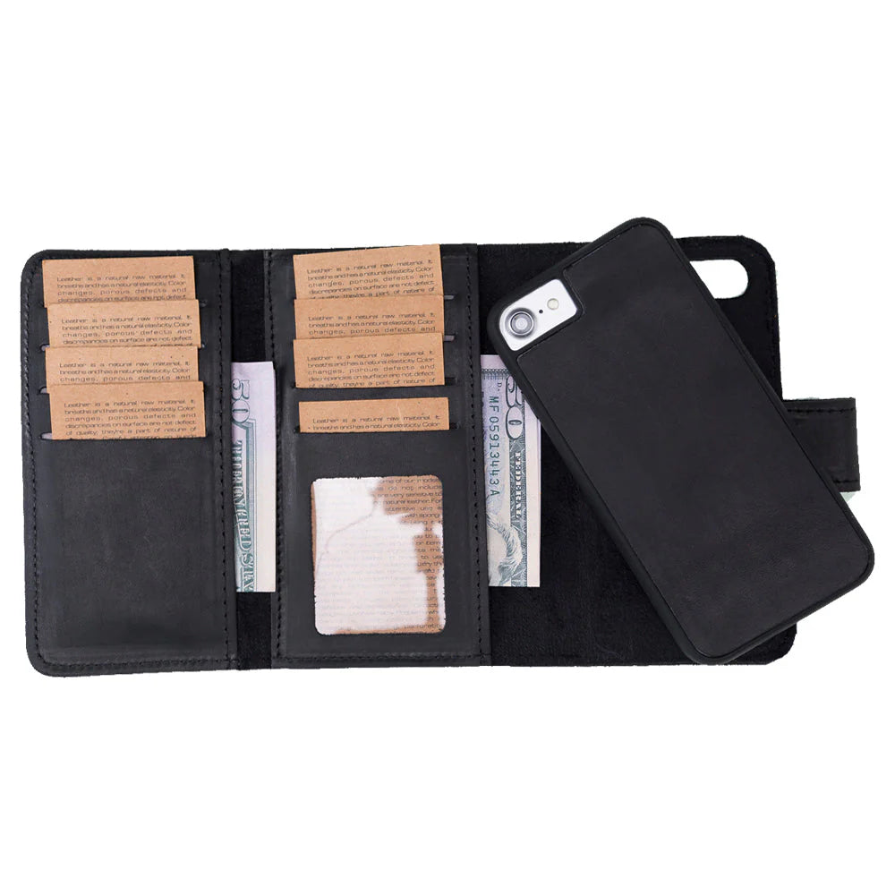 Santa I Phone Se / 8 / 7 Leather Detachable Wallet Case