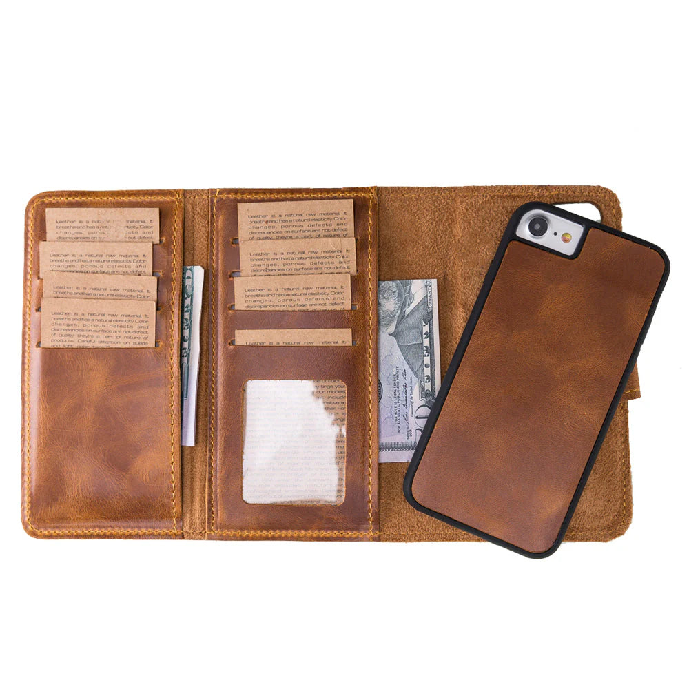 Santa I Phone Se / 8 / 7 Leather Detachable Wallet Case