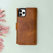 Weihnachtsmann iPhone 11 Pro Leder-Hülle mit abnehmbarem Brieftaschenmotiv