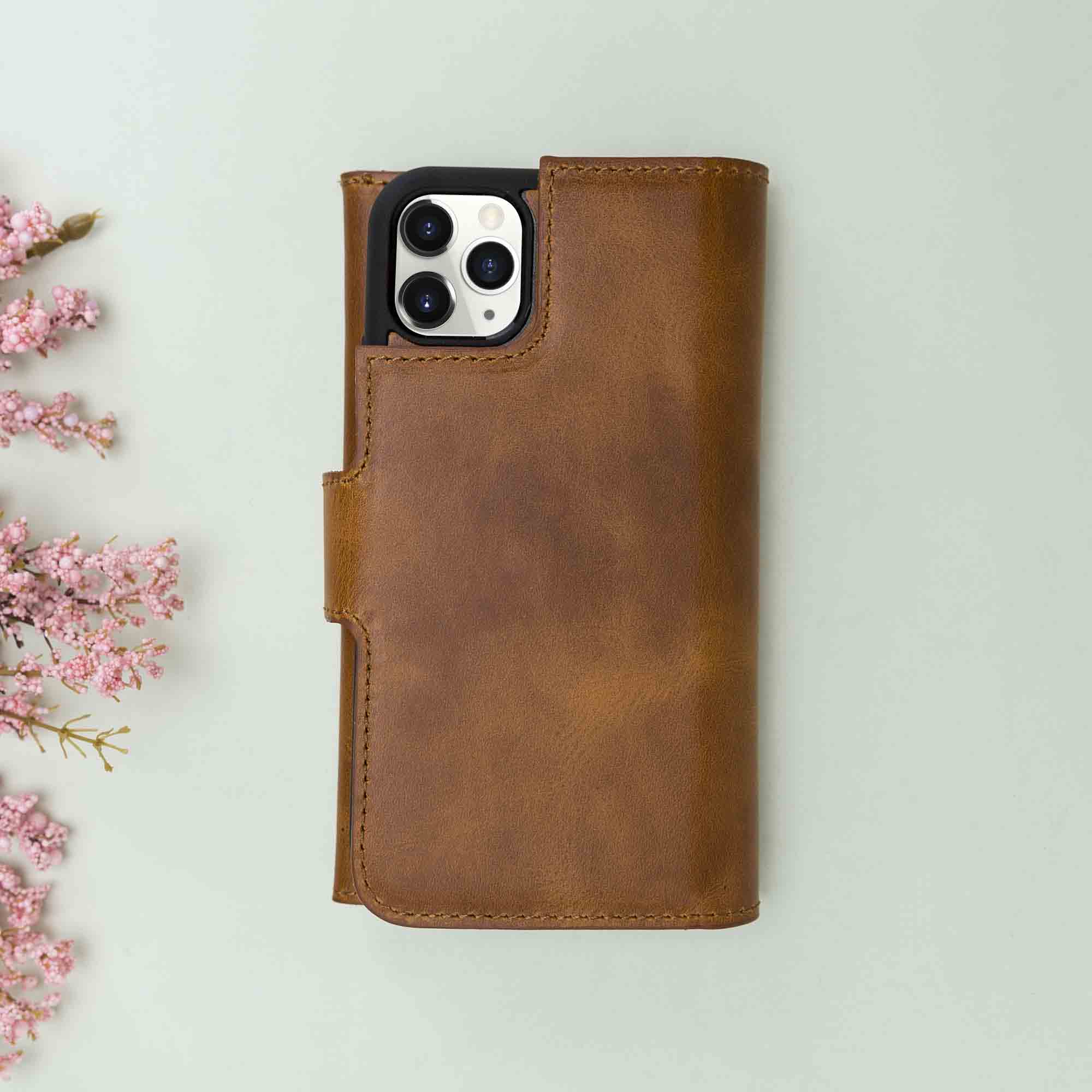 Santa I Phone 11 Pro Leather Detachable Wallet Case
