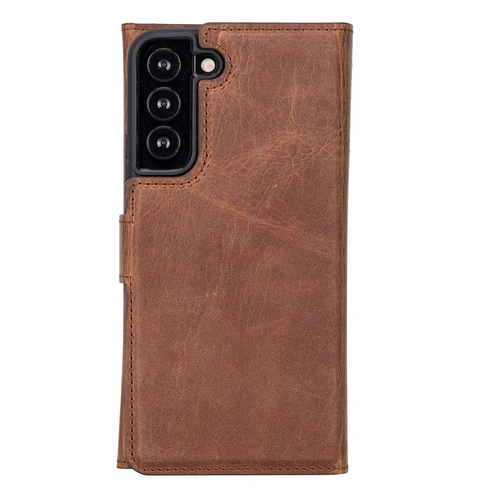 Santa Samsung Galaxy S22 Plus Leder-Hülle mit abnehmbarem Brieftaschendesign