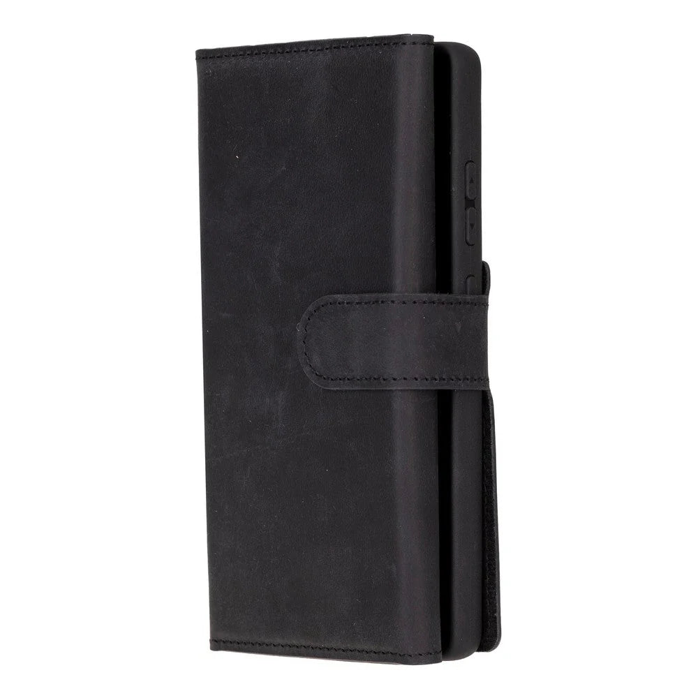 Santa Samsung Galaxy S25 Ultra Leder-Hülle mit abnehmbarem Brieftaschendesign