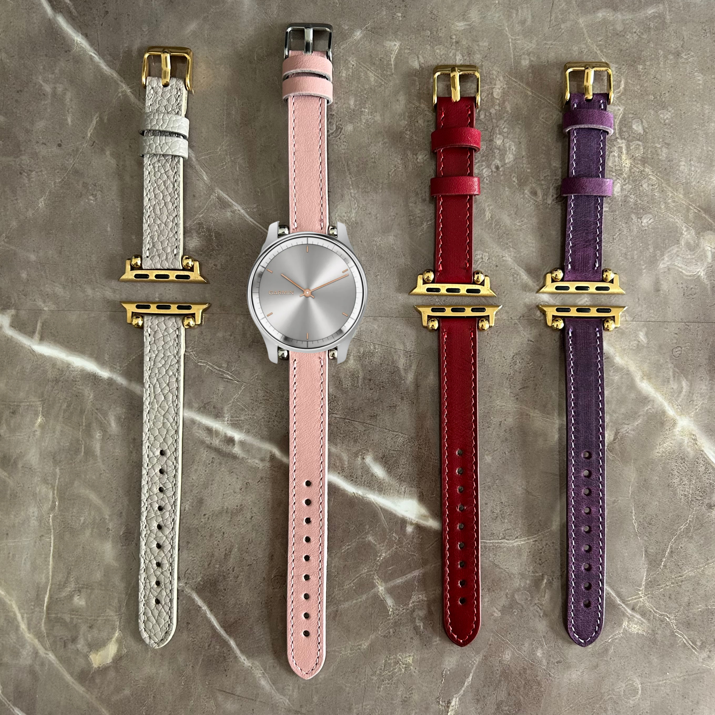 Lederarmbänder für Damen, passend für alle Garmin Smartwatches