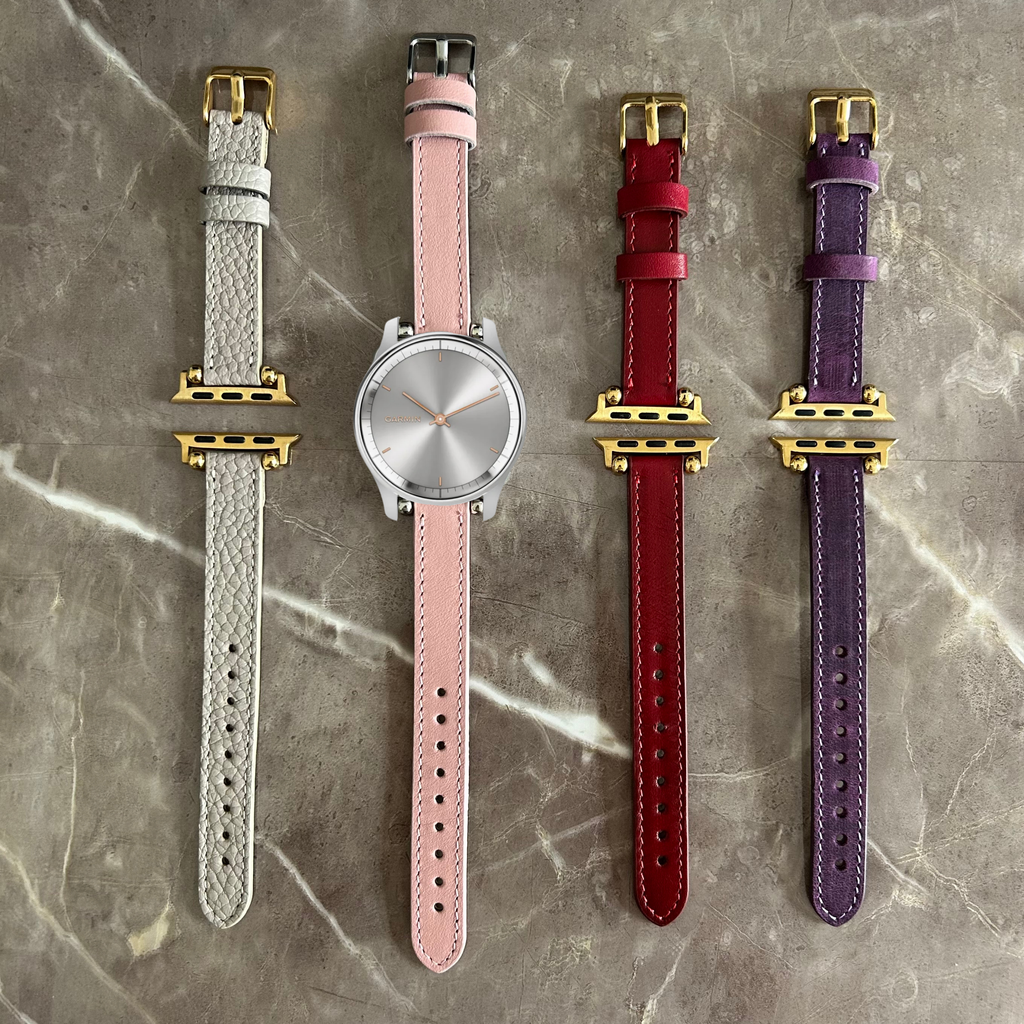 Leather Women Bands for All Garmin Smart Watches