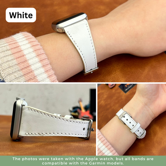 Schmale Lederarmbänder für alle Garmin Smartwatches