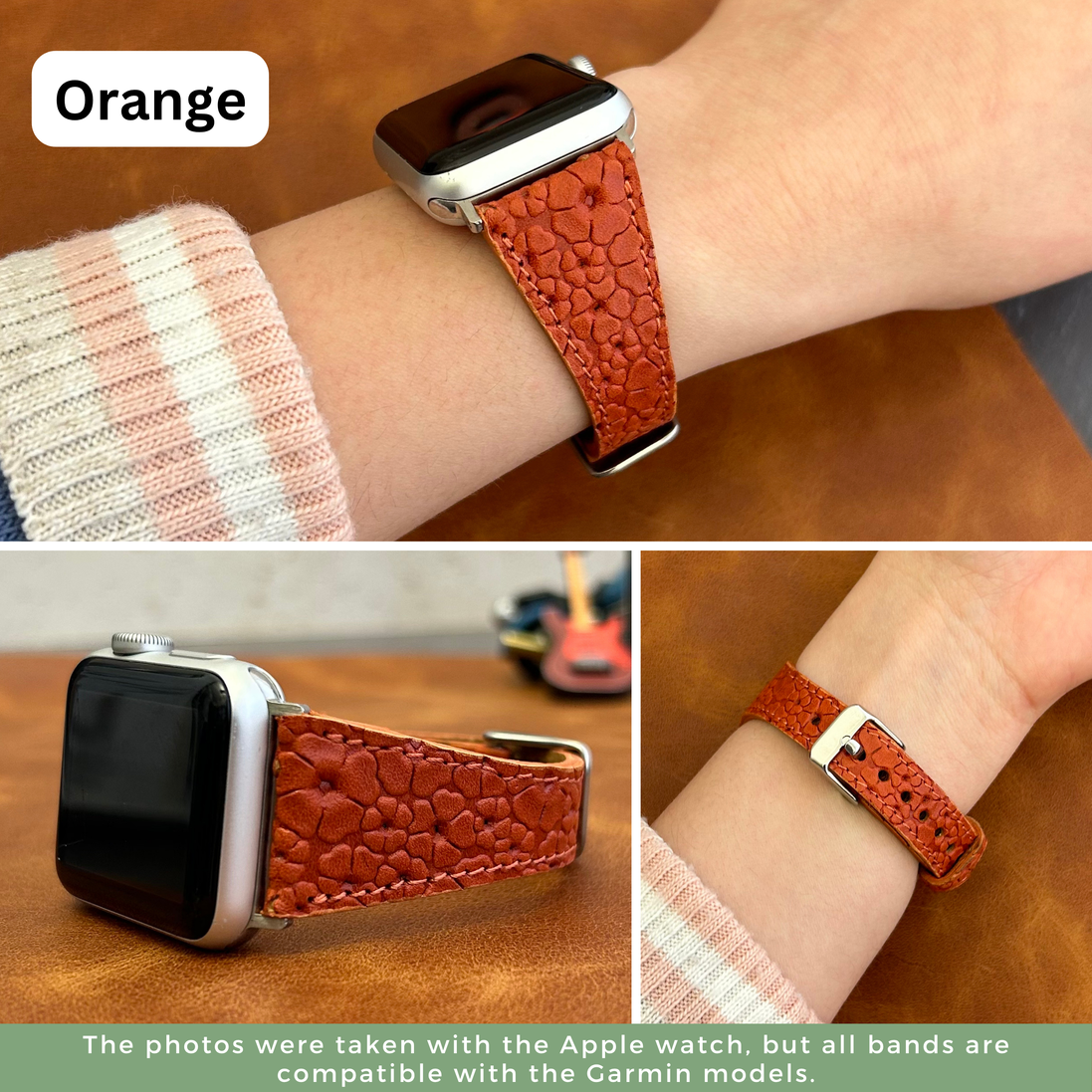 Schmale Lederarmbänder für alle Garmin Smartwatches