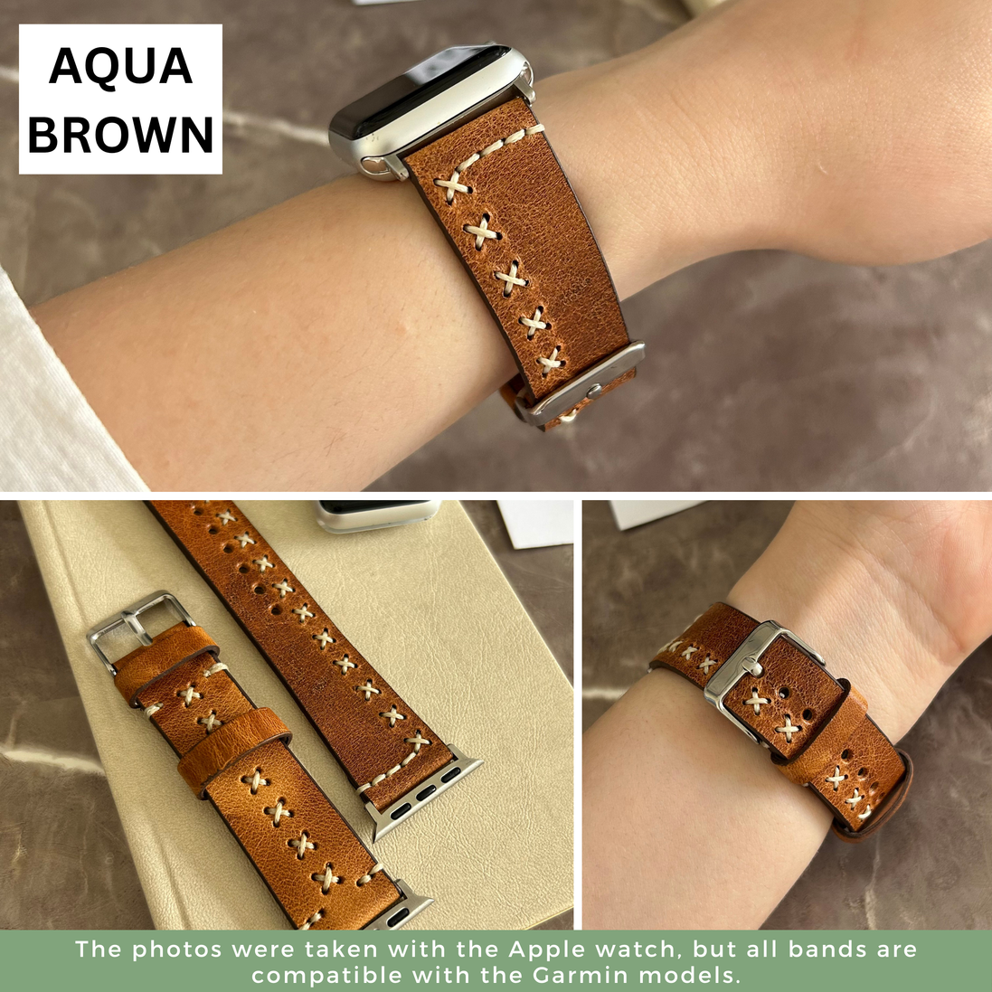Leather Sport Bands for All Garmin Smart Watches