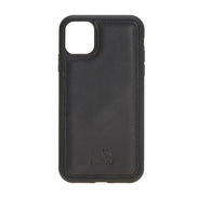Schwarz iPhone 11 Pro (5,8``) Echtleder Handyhülle, Leder Case, Flex Cover, Etui