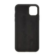 Schwarz iPhone 11 Pro (5,8``) Echtleder Handyhülle, Leder Case, Flex Cover, Etui