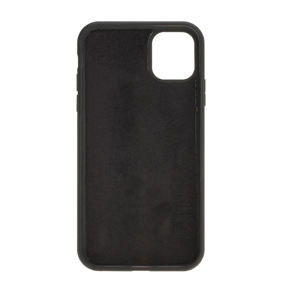 Schwarz iPhone 11 Pro (5,8``) Echtleder Handyhülle, Leder Case, Flex Cover, Etui